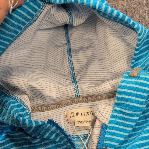 Zara Kids Blue Striped Hoodie - Picture 6 of 11